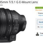 Bientôt un nouvel objectif ? Un très possible Sony FE C 16-35mm T / 3.1 G en sorti prochainement !