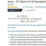 Offre spéciale – Objectif Sony FE 50mm f / 1.8 pour 142 $ via Amazon UK!