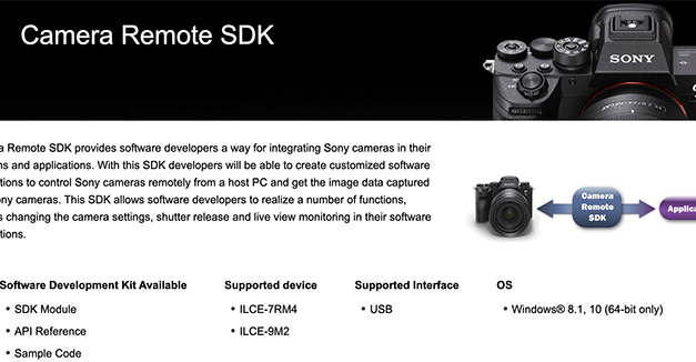 News: Sony Electronics annonce un nouveau kit de développement logiciel (SDK) pour les développeurs et intégrateurs tiers