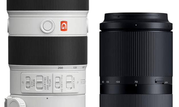 Première comparaison de la taille de l’objectif Tamron 70-180 mm f/2,8 FE