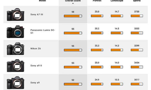Le capteur Sony A9II testé par DxOmark: «des performances de capteur élevées pour un prix inférieur»