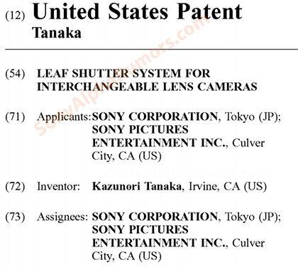 Un nouveau brevet d’un mécanisme d’obturation pour Sony