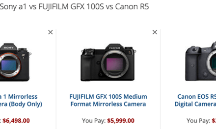 Comparaison des caractéristiques : Sony A1 + Fuji GFX100 + Canon EOS-R5